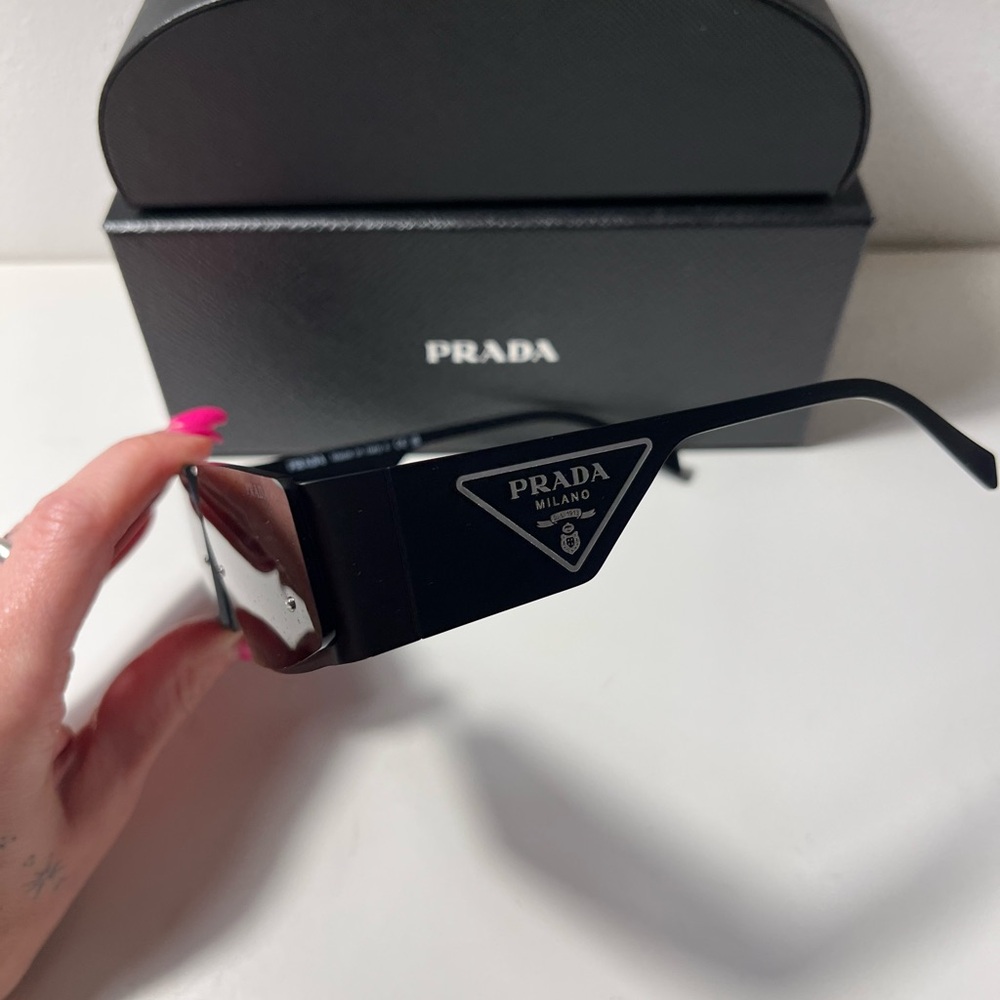Prada Black Shield Sunglasses - Picture 3 of 9